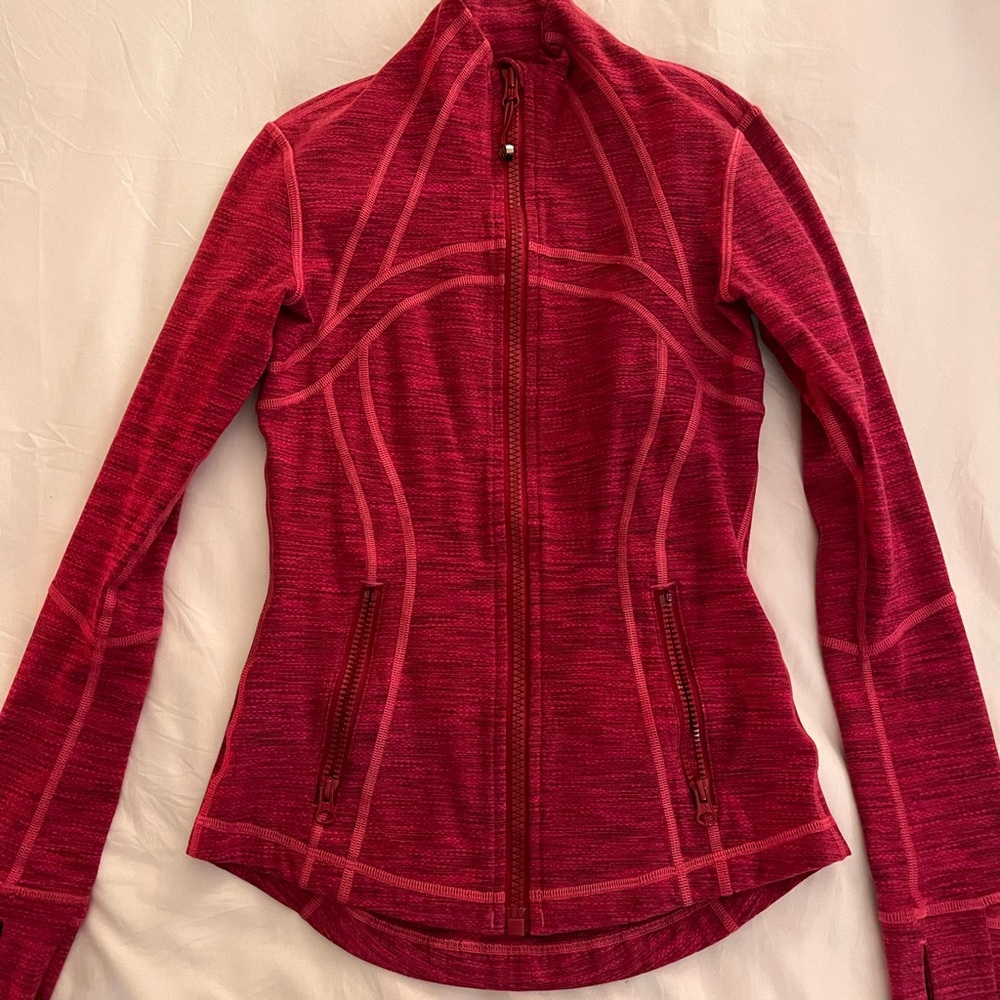 lululemon athletica Red Zip-Up Hoodie